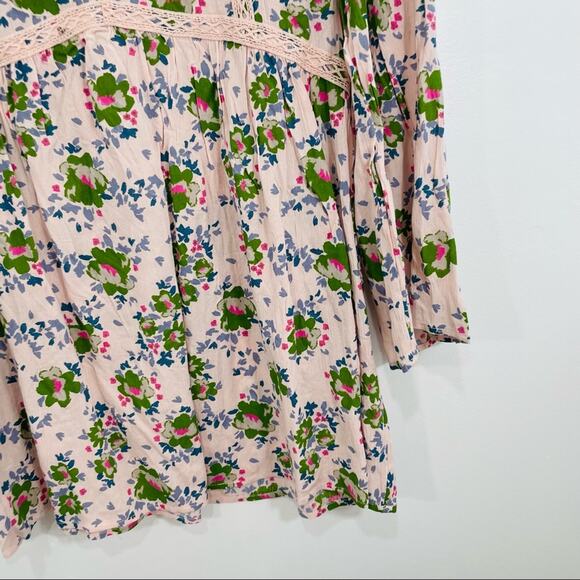 NWT Matilda Jane Like A Lady Pink Floral Crochet Tunic Blouse Small - Picture 4 of 15